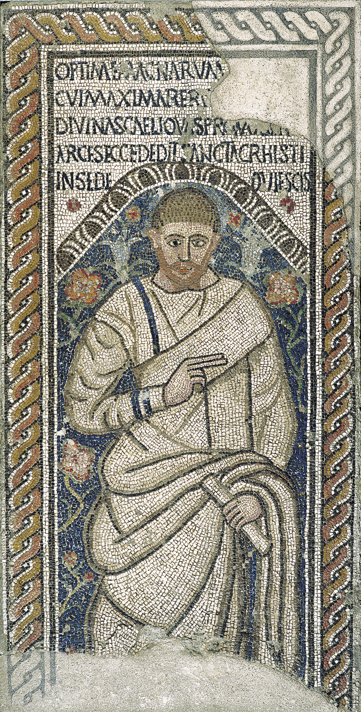 Mosaico funerario de Optimus (Foto: Museu Nacional Arqueològic de Tarragona)
