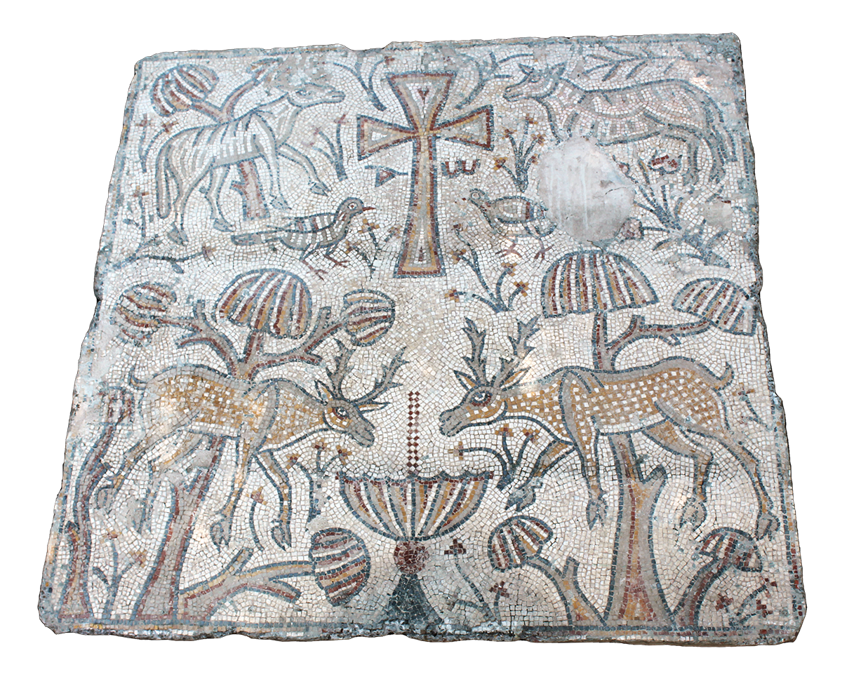 Mosaico con corderos y ciervos (Foto: Musée National de Carthage)